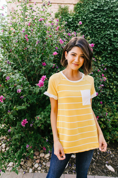 Last Rays Striped Raglan Tee