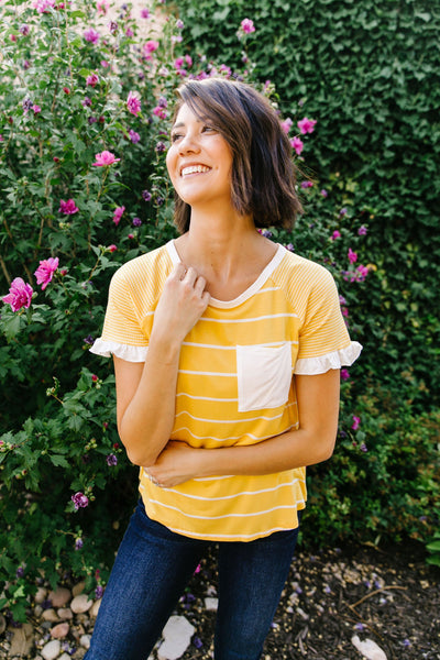 Last Rays Striped Raglan Tee