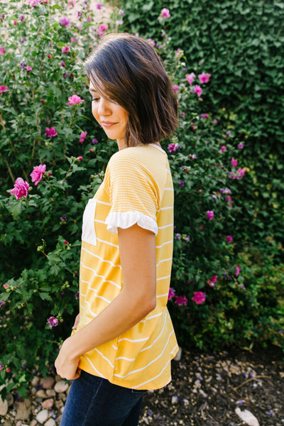 Last Rays Striped Raglan Tee