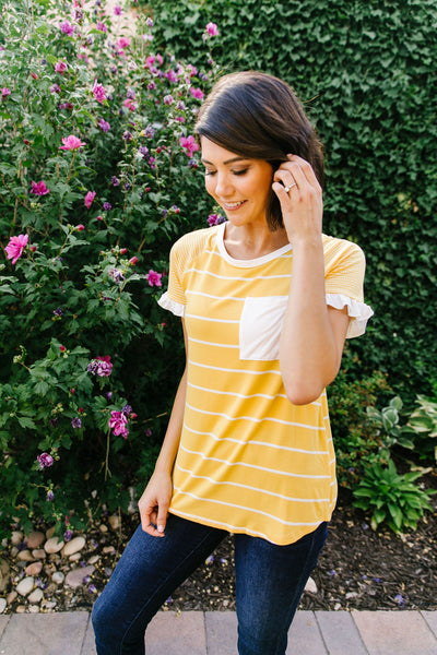 Last Rays Striped Raglan Tee