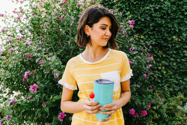 Last Rays Striped Raglan Tee