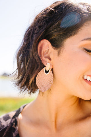 Leather Leaf Earrings