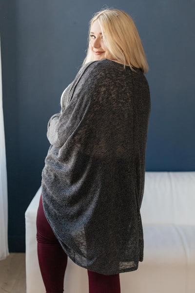 Slouchy Vibe Cardigan in Charcoal