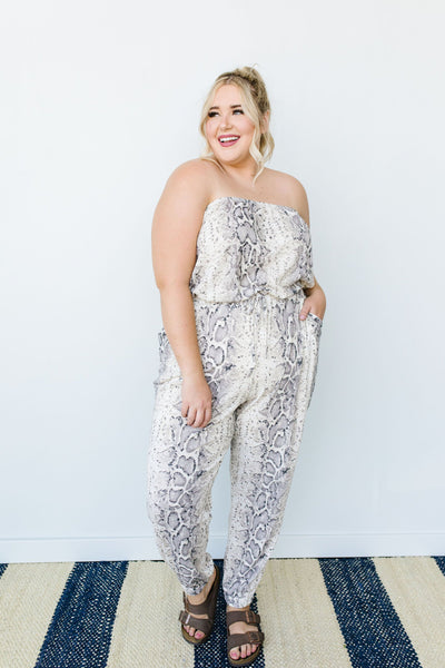 Long & Lean Snakeskin Jumpsuit