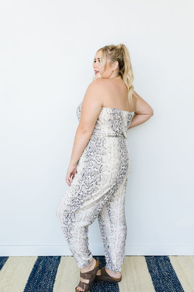 Long & Lean Snakeskin Jumpsuit