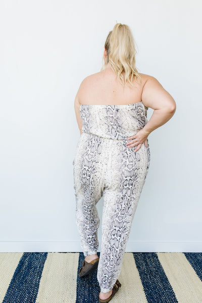 Long & Lean Snakeskin Jumpsuit