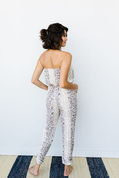 Long & Lean Snakeskin Jumpsuit