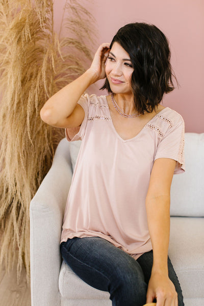 Love The Lace Top In Blush