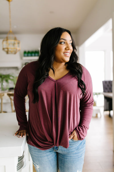 Mauve Modal Twist Top