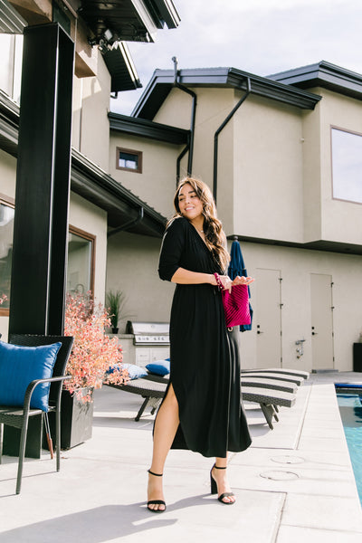 Maxed Out Black Maxi Dress