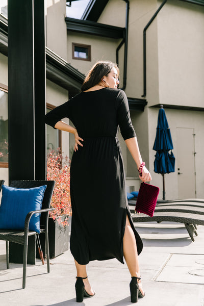 Maxed Out Black Maxi Dress