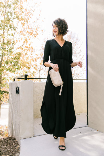 Maxed Out Black Maxi Dress