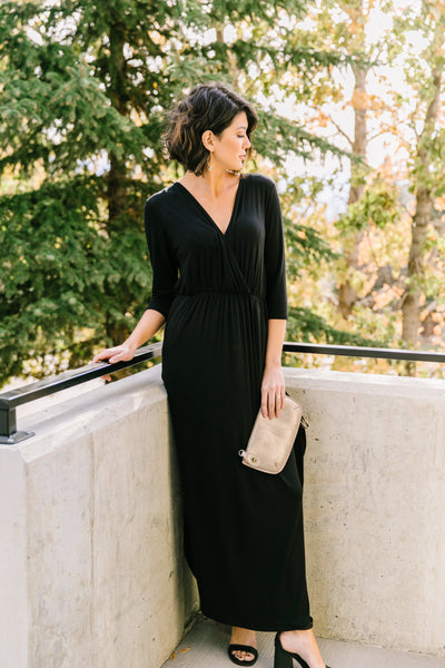 Maxed Out Black Maxi Dress