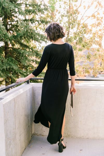 Maxed Out Black Maxi Dress