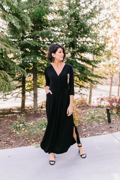 Maxed Out Black Maxi Dress