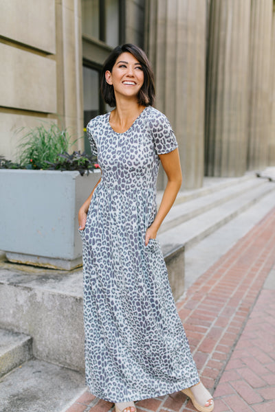 Minty Leopard Print Maxi