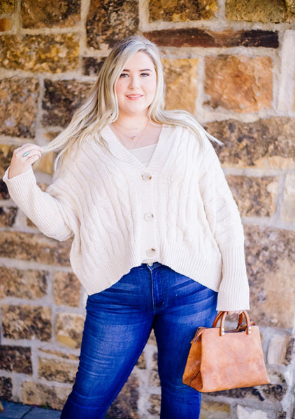 Ms. Rogers Button-Down Cardi