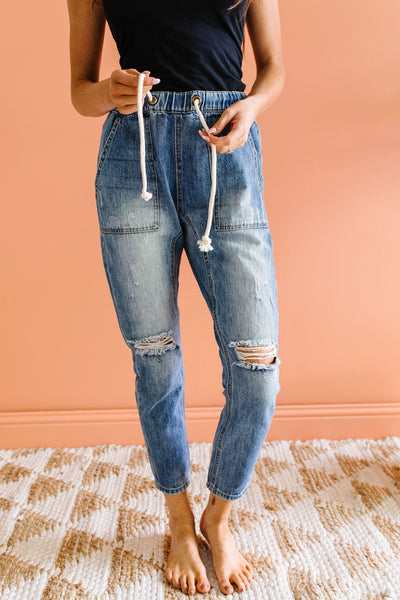 No Slouch Boyfriend Jean Joggers