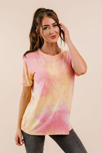 Orange Sherbet Tie Dye Top