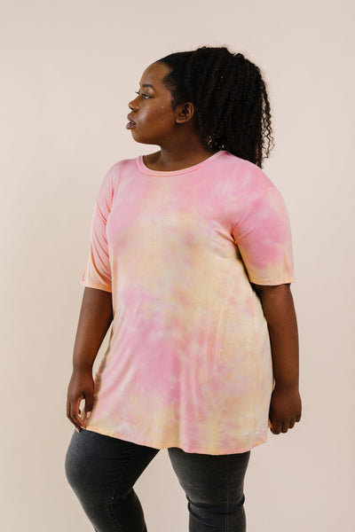 Orange Sherbet Tie Dye Top