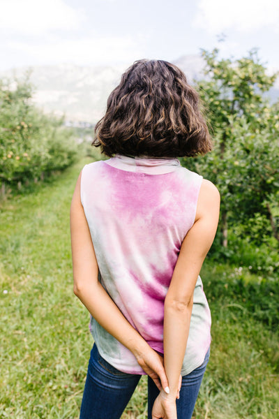 Overprotective Cowl Neck Top In Pink