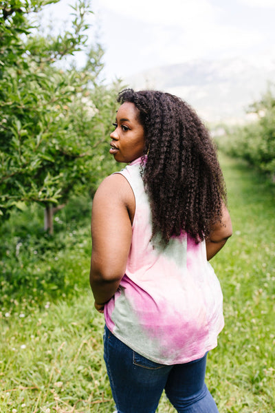 Overprotective Cowl Neck Top In Pink