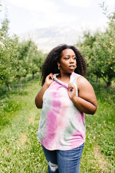 Overprotective Cowl Neck Top In Pink