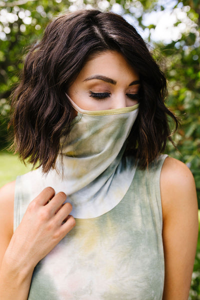 Overprotective Cowl Neck Top In Sage