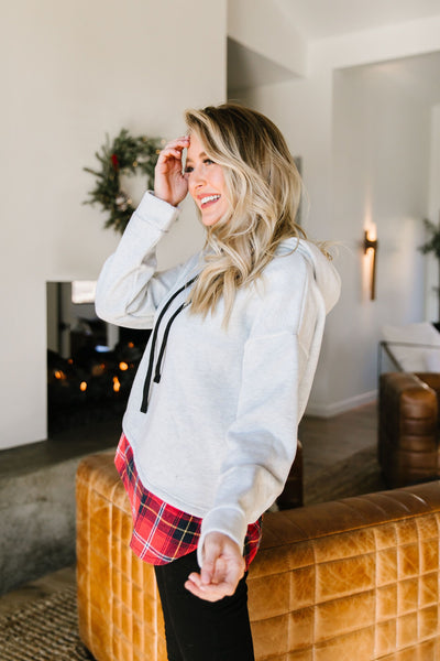 Peekaboo Plaid Hoodie