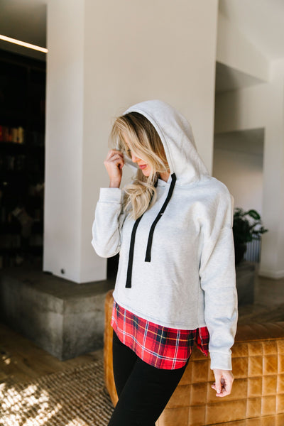 Peekaboo Plaid Hoodie