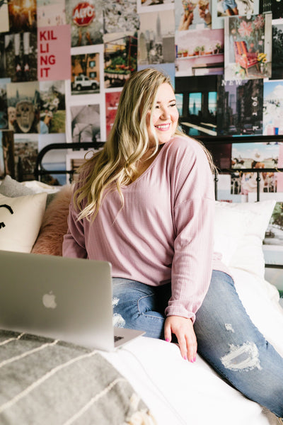 Pink Lavender Textured Top