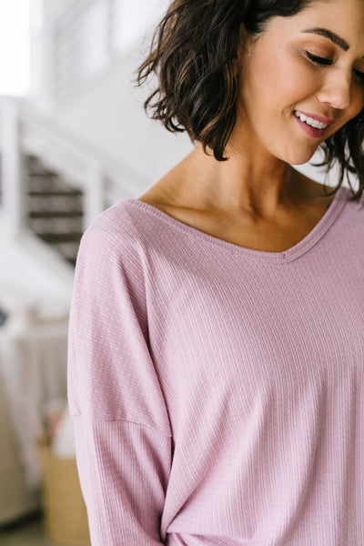 Pink Lavender Textured Top