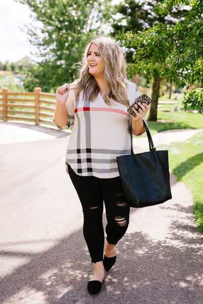 Posh Plaid Blouse