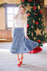 Pretty Pleats Platinum Skirt