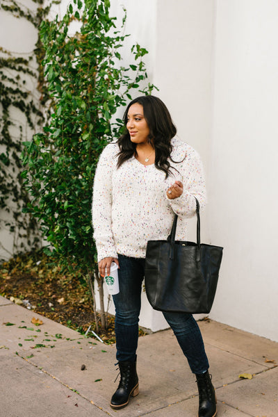 Rainbow Speckled Sweater