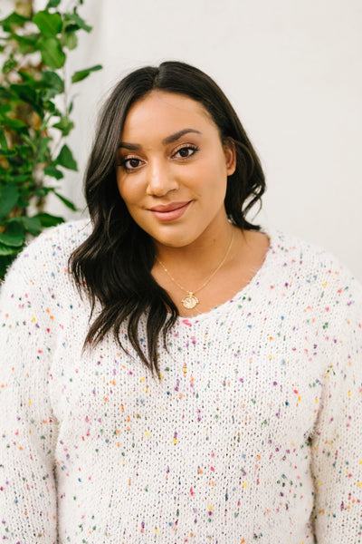 Rainbow Speckled Sweater