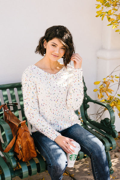 Rainbow Speckled Sweater