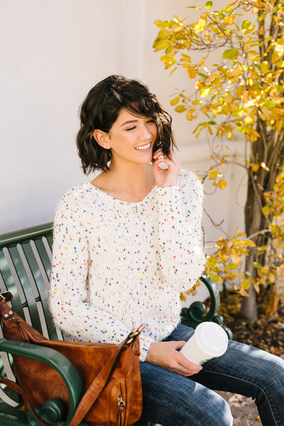 Rainbow Speckled Sweater