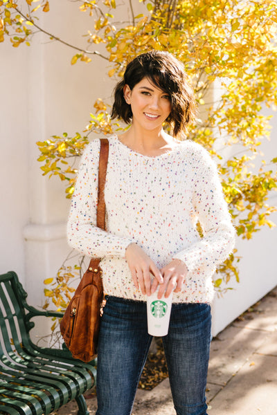 Rainbow Speckled Sweater