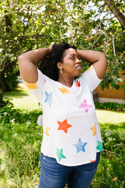 Rainbow Star V-Neck