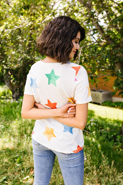 Rainbow Star V-Neck