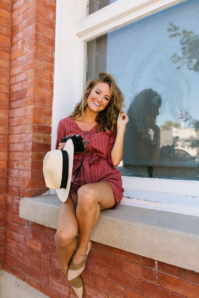 Romp Into Fall Rust Romper