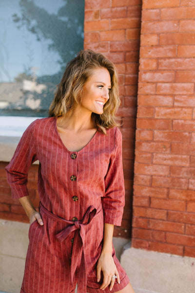 Romp Into Fall Rust Romper