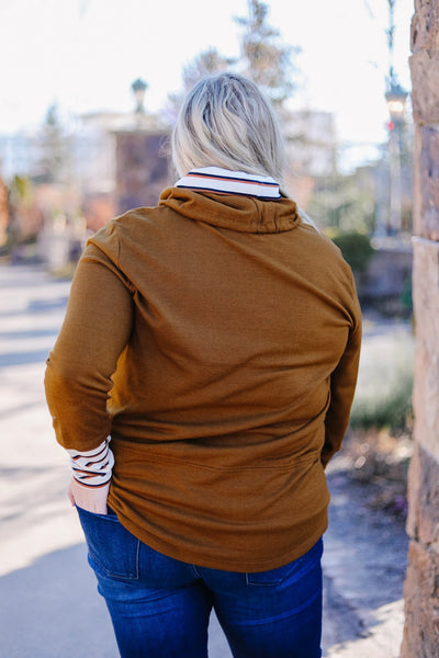 Rustic Comfort Striped Contrast Pullover