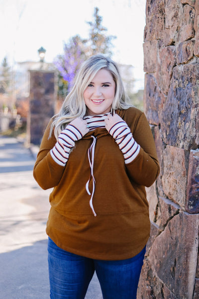 Rustic Comfort Striped Contrast Pullover