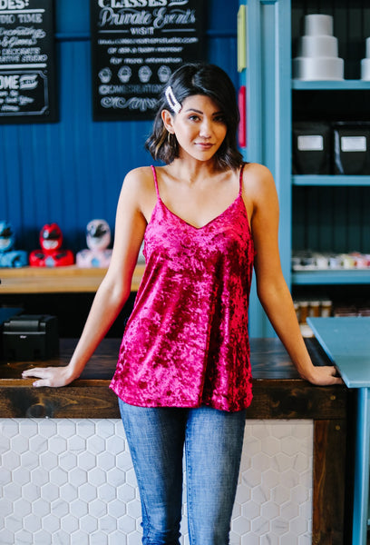 Secret Crush Cami In Fuchsia