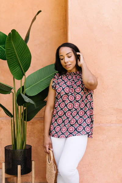 Shaping Up Ruffle Sleeve Top