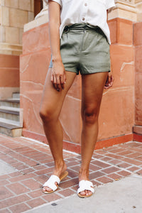 Short But Sweet Olive Shorts