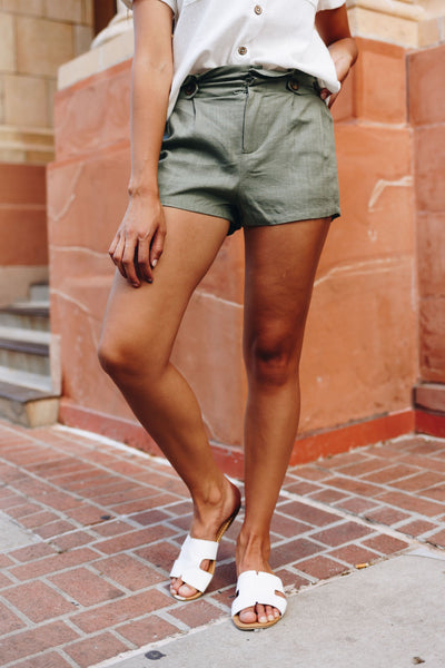 Short But Sweet Olive Shorts