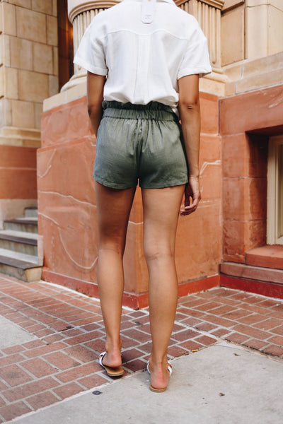 Short But Sweet Olive Shorts